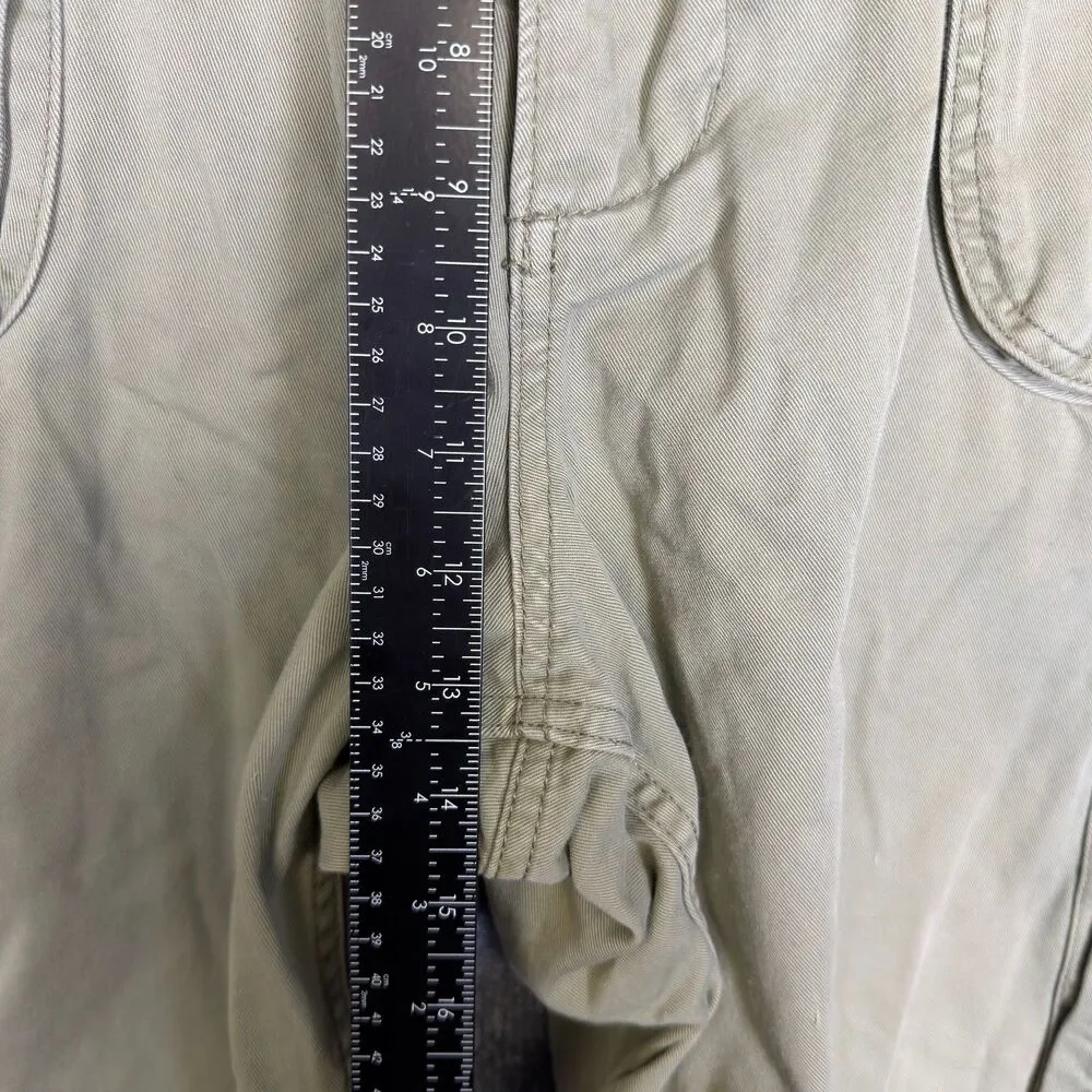Old Navy Men's Cargo Shorts Size 36 Olive Green Flat Front Cotton Vintage Y2K